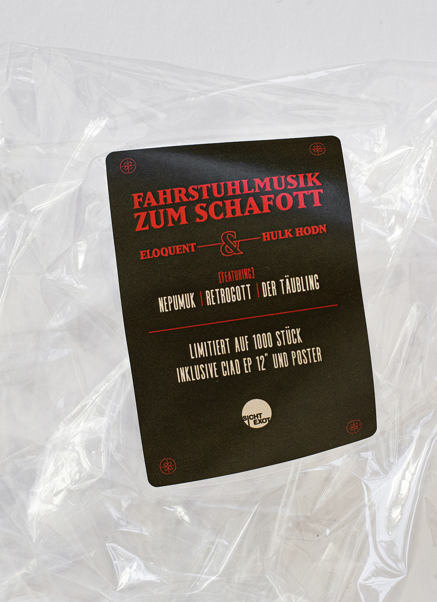 Schafott Sticker Packaging Eloquent Album Design Packaging vinyl